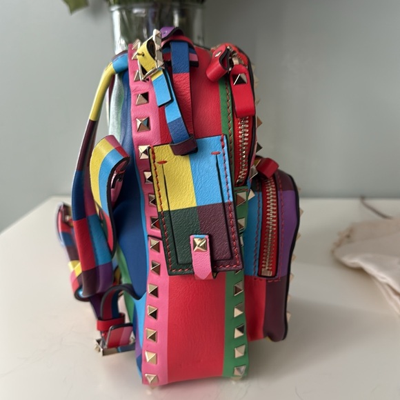 Valentino Rockstud 1973  Mini Backpack Rainbow Multicolor 2015 - Picture 4 of 11